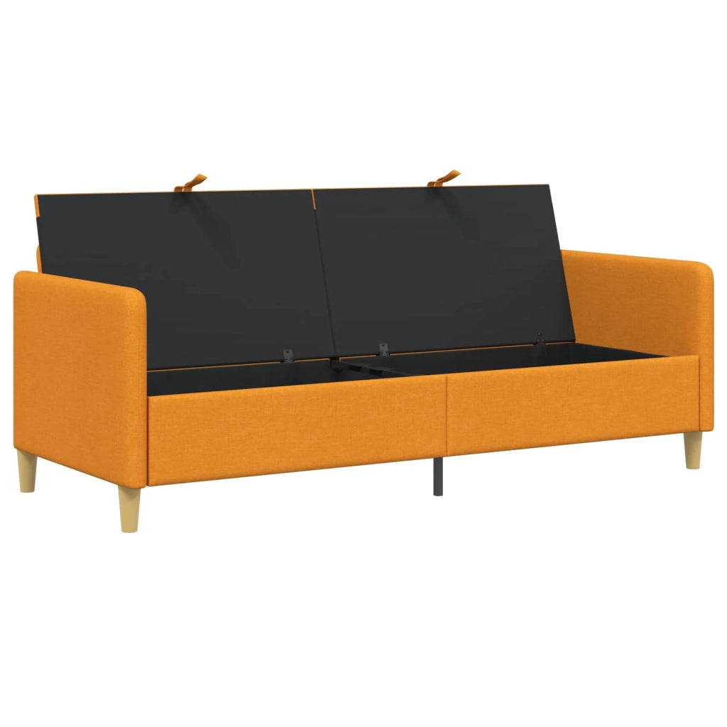 Divano con Storage Giallo Scuro 192 x 78 x 87 cm Poliestere 42036984