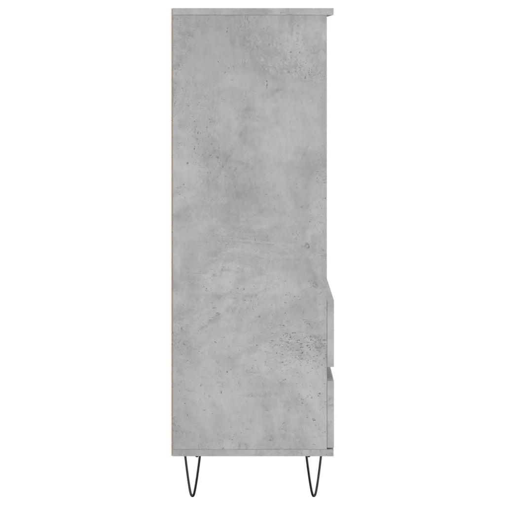 Credenza Grigio Cemento 40x36x110 cm in Legno Multistrato 831512