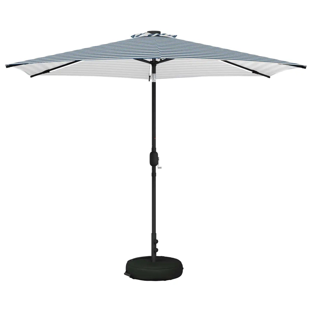 Parasol da giardino con luci LED e base 300 x 300 cm Poliestere 42036275
