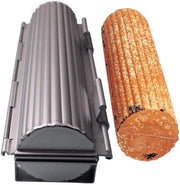 Piatto per pane a forma rotonda - Materiale in lega di alluminio - Sicuro per alimenti - Dimensioni 305x112x85 mm - Superficie antiscivolo