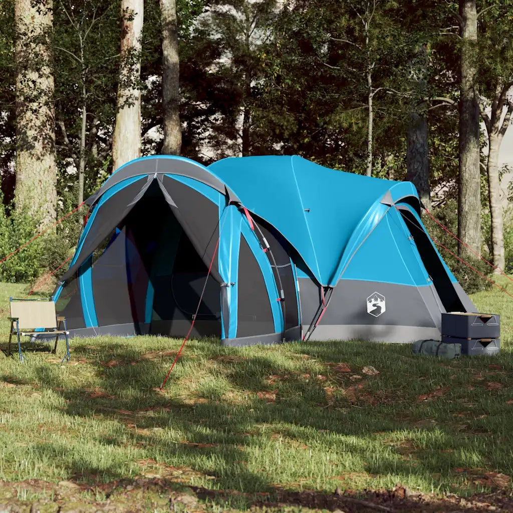 Tenda Familiare Tipi per 8 Persone-Tenda da campeggio Blu Impermeabile 752854