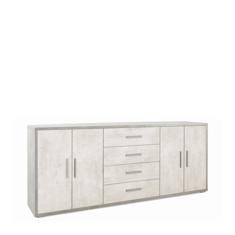 Mobile 4 Ante 4 Cassetti Kit Cemento cm 203x41x84h - Sarmog