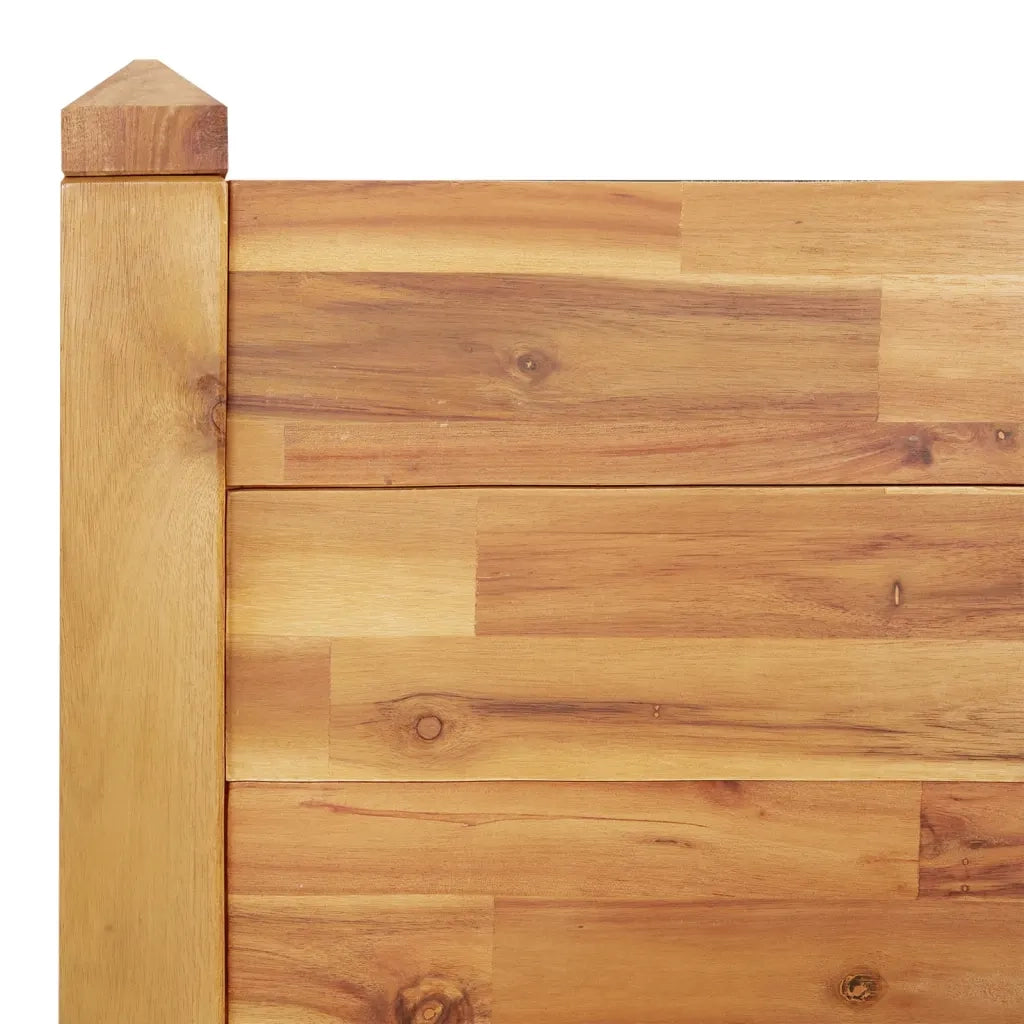 Fioriera | Cassetta per fiori | Vaso Rialzata da Giardino 160x60x44cm Legno Massello Acacia