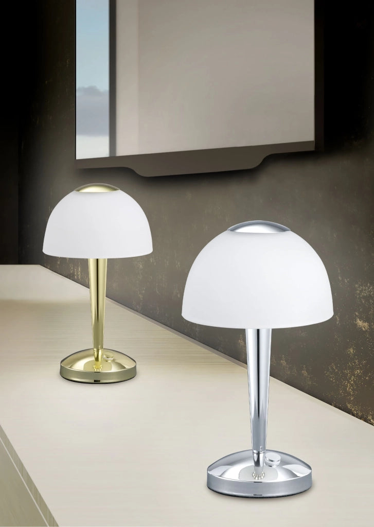Lampada da tavolo LED Ventura ottone satinato
