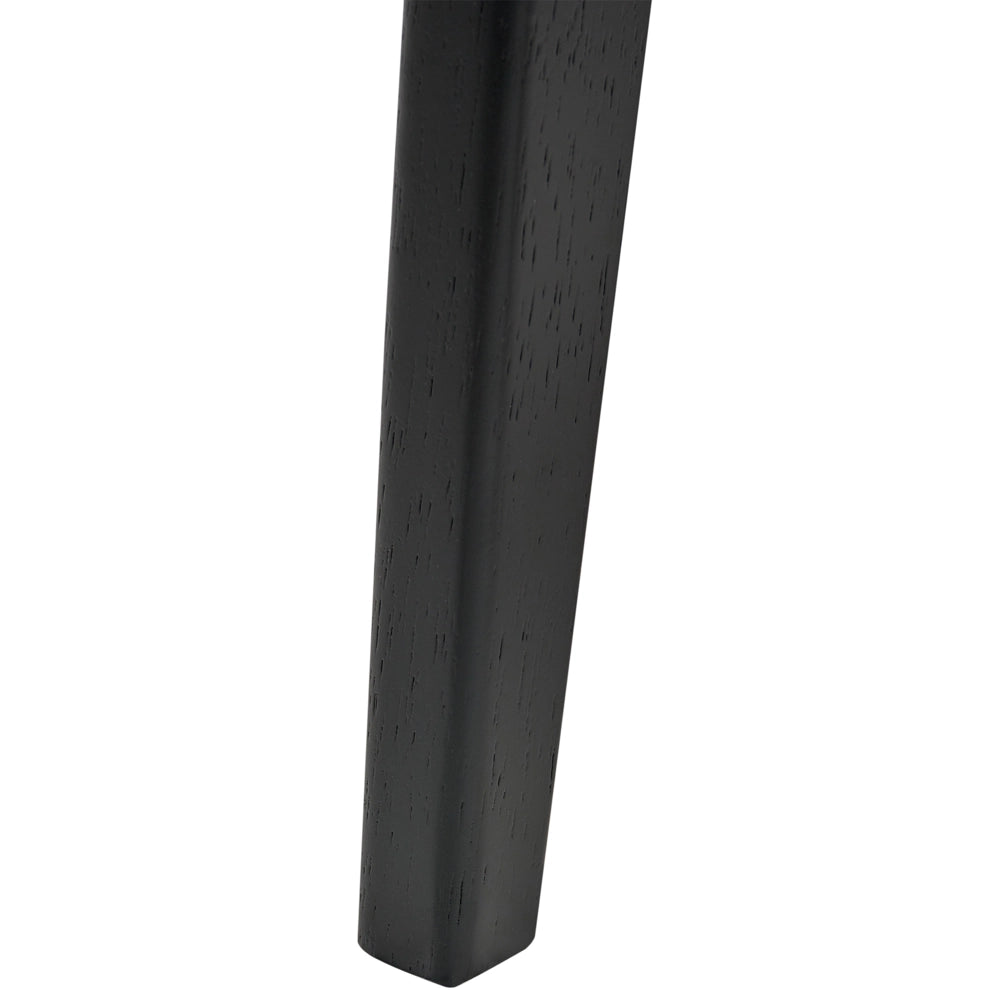 Set di 2 sedie da pranzo nere sedute imbottite nere sedute imbottite in poliestere struttura in legno laccata