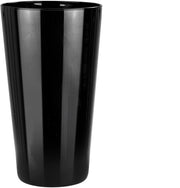 25 cm Vaso Nero Decorativo Vaso di Vetro Nero Conico Grande Vaso Decorativo per Pampas | Ø 14 cm | Piano Nero