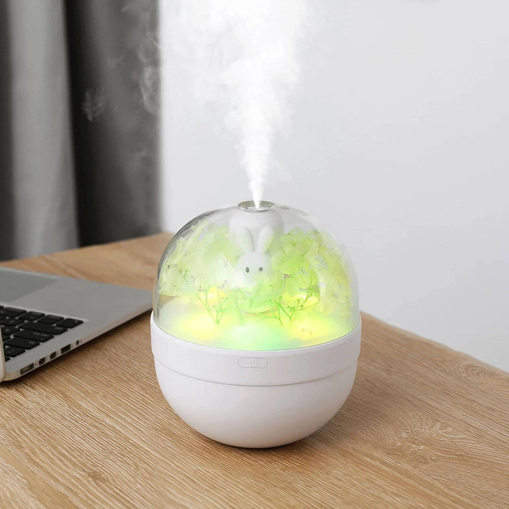Trade Shop - Sweet Rabbit Diffusore Umidificatore Aria A Ultrasuoni Aroma Usb Con Lampada Rgb -