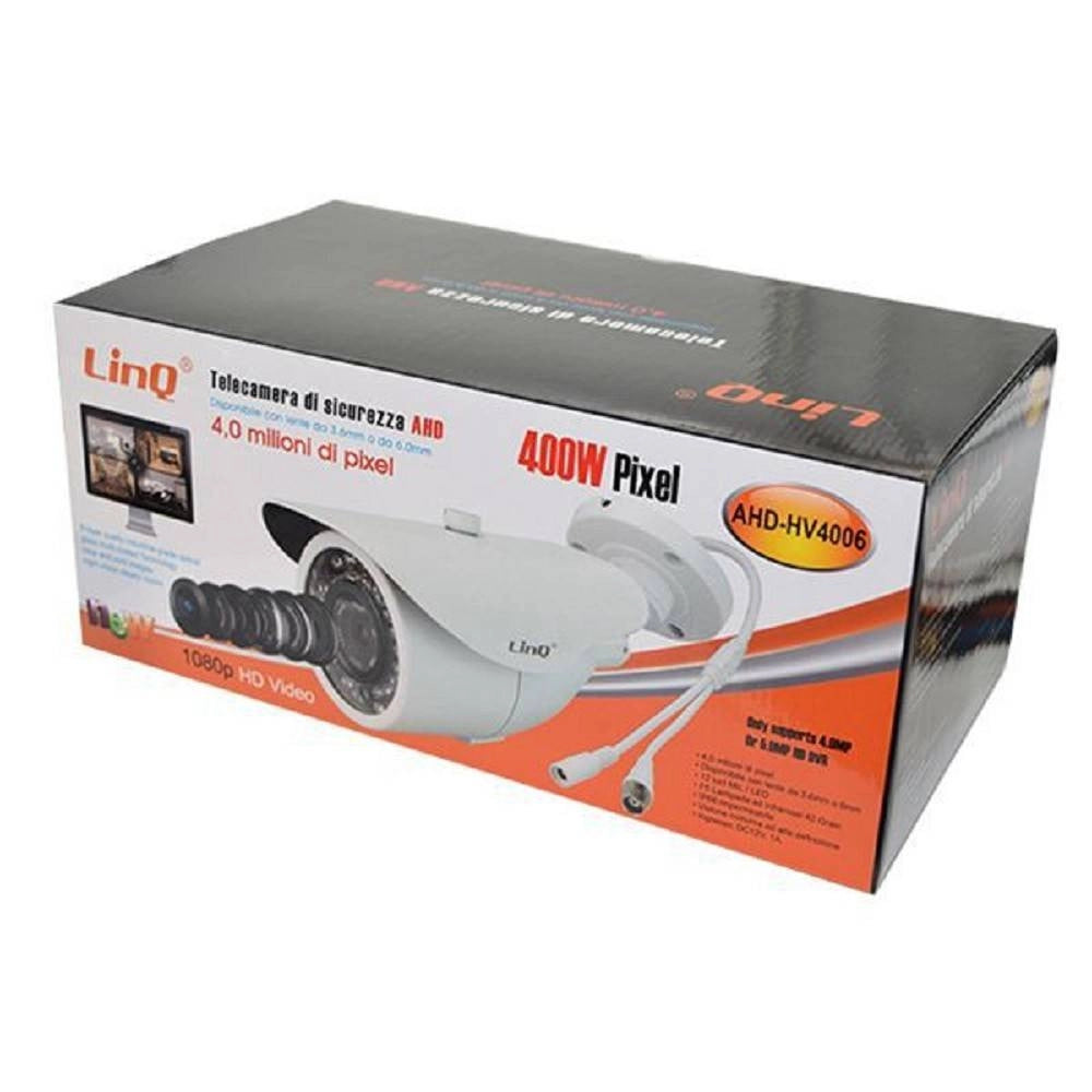 Trade Shop - Telecamera Di Sicurezza Per Dvr Ahd Visione Notturna 3.6mm 400w 1080p Ahd-hv4006 -