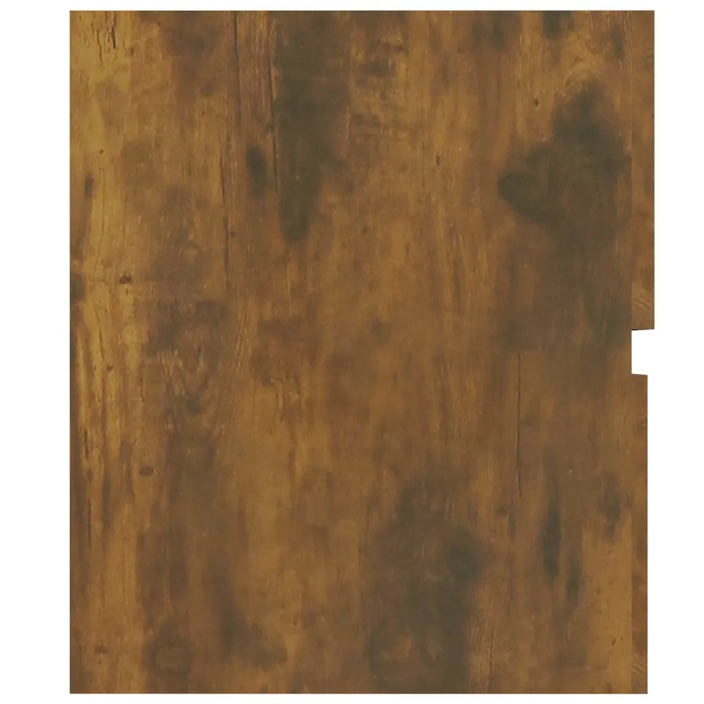 Mobile Sottolavabo-Armadietto da bagno Rovere Fumo 80x38,5x45 cm Legno Multistrato