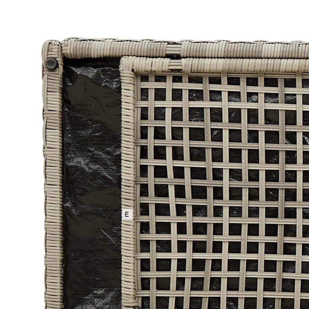 Cassapanca Esterno con Cuscino Grigio Chiaro 100 cm Polyrattan 4104065