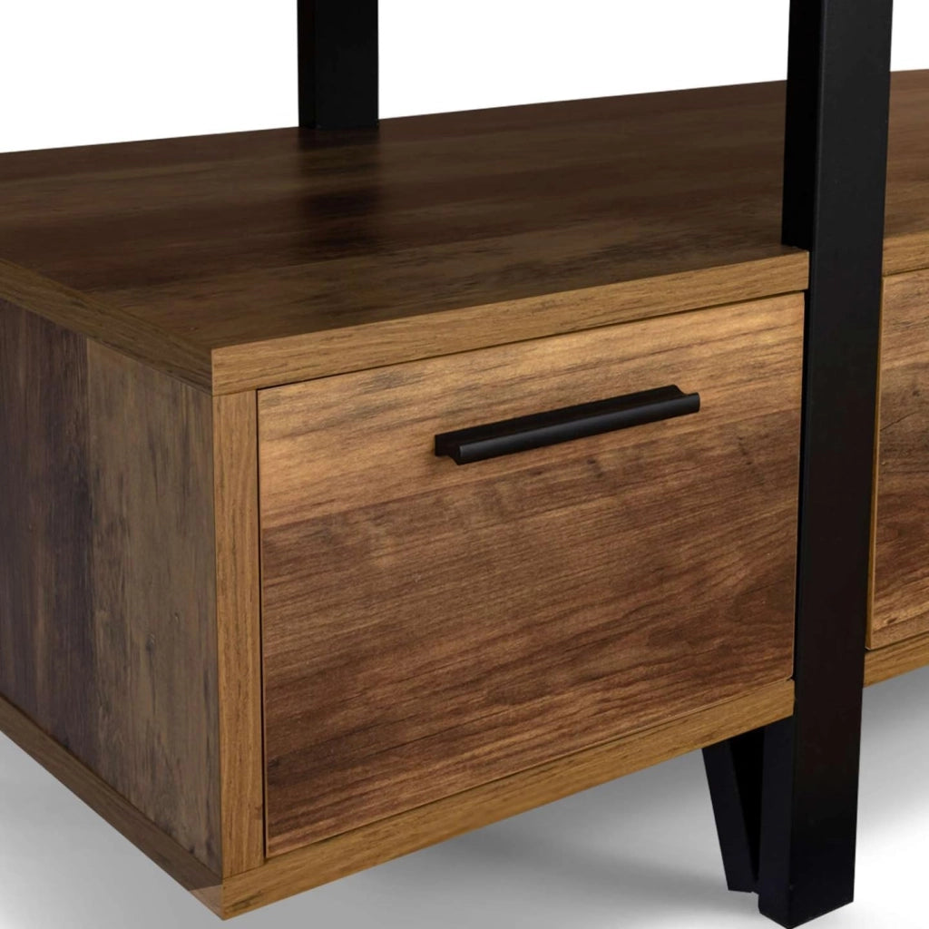 AUSTRIA Porta TV con gambe a spillo in legno da 113 cm con cassetti
