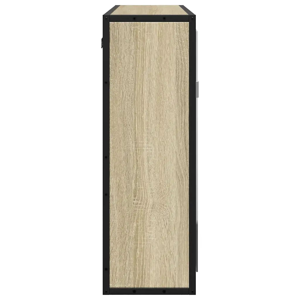 vidaXL Mobile Bagno con Specchio Rovere Sonoma 65x20x60 cm Multistrato
