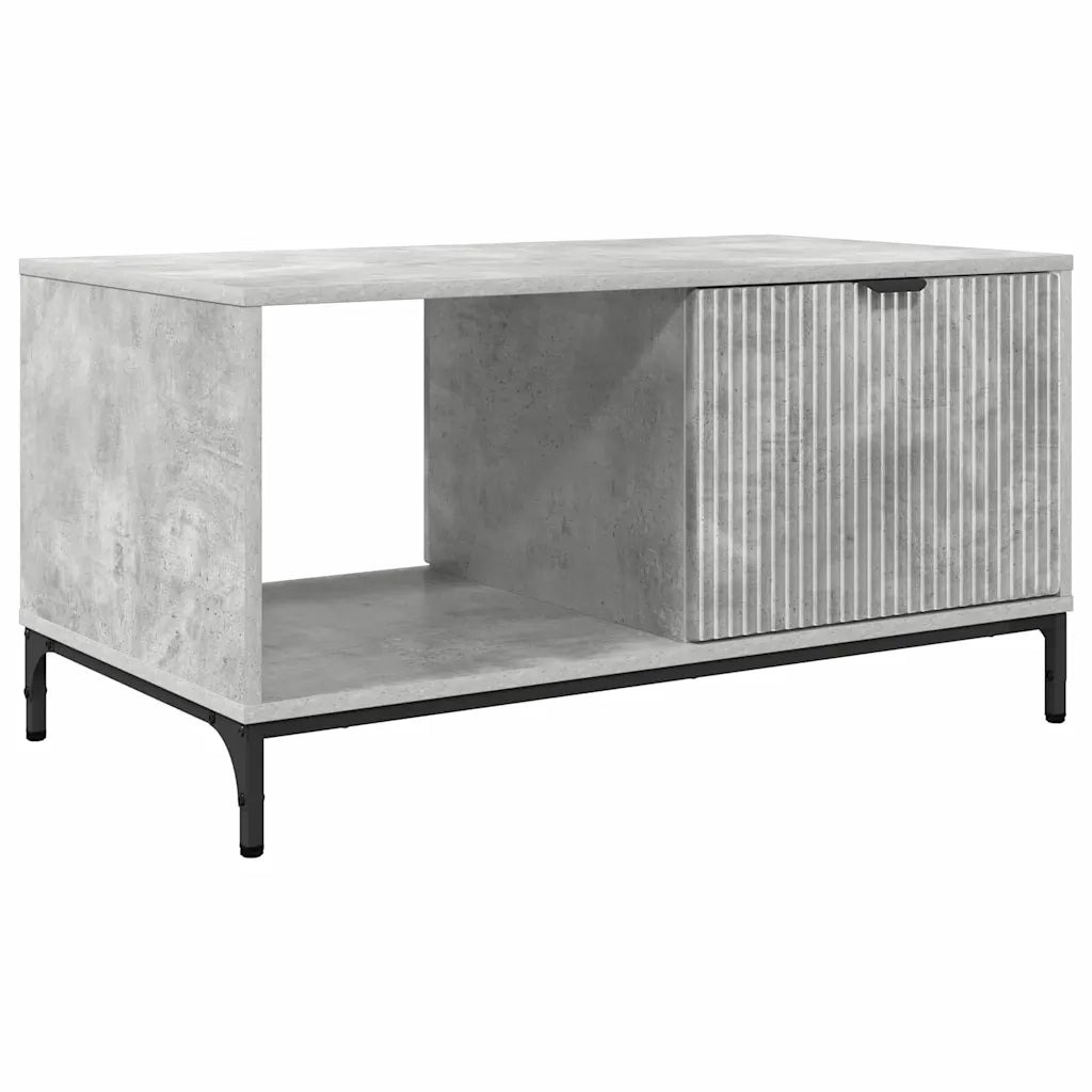 Tavolino da salotto con cassetto Grigio cemento 90 x 49 x 46 cm