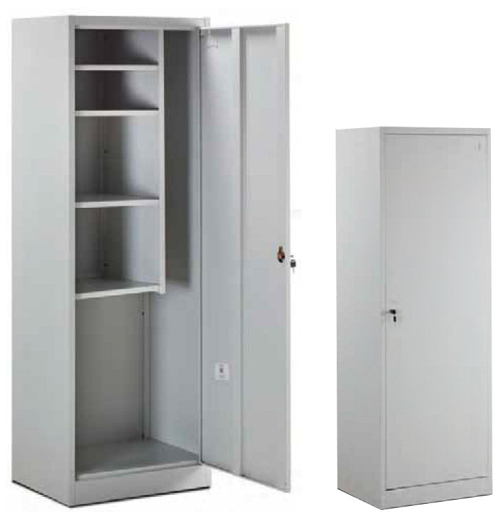 Armadio Multiuso Portascope 4 Ripiani in Metallo Fadi Grigio