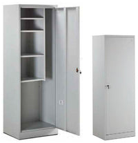 Armadio Multiuso Portascope 4 Ripiani in Metallo Fadi Grigio