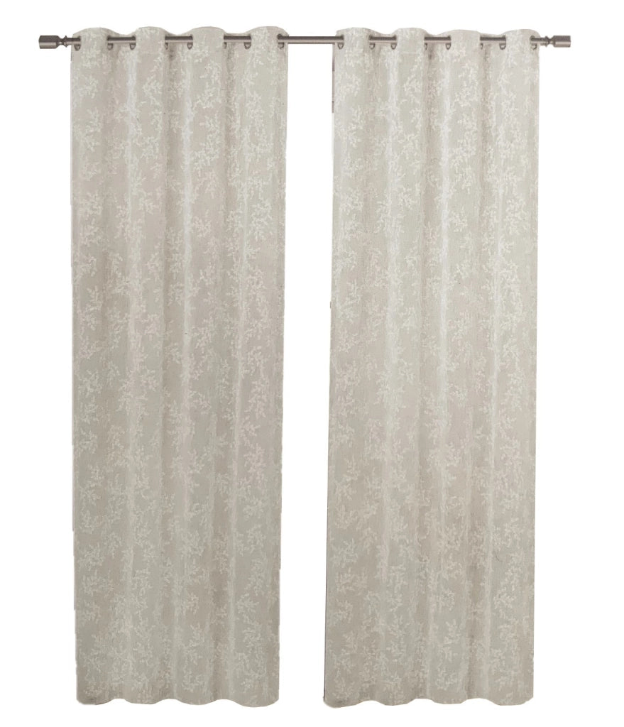 Tende Casa Finestre Porte Interno Coppia 2pz Tessuto Semitrasparente Elegante Moderna 140x280 Cm Tortora
