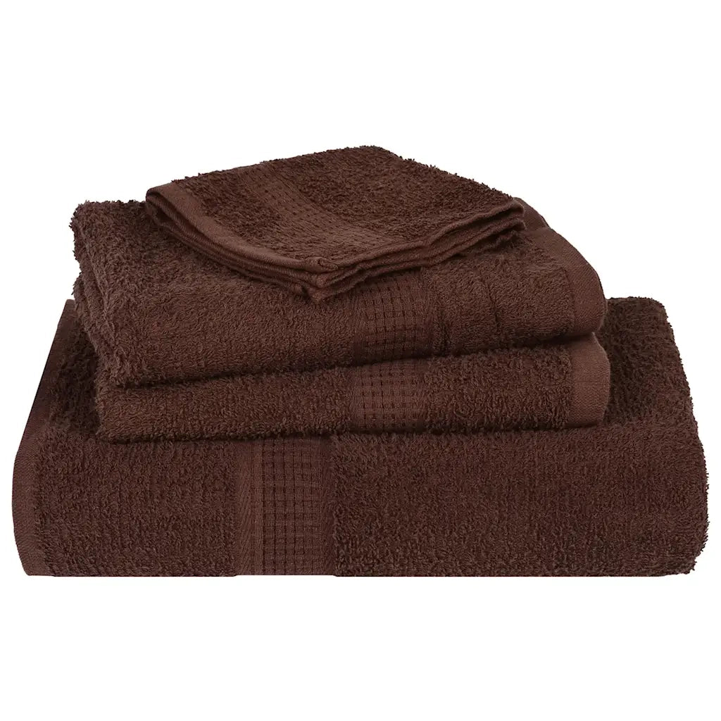 Set di asciugamani 6 pezzi FROGN Marrone 360 g/m² 137082