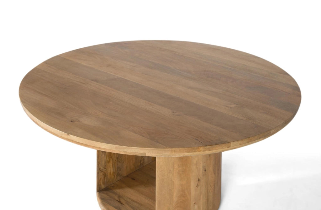Tavolo in legno di mango con piano rotondo diametro 150 cm