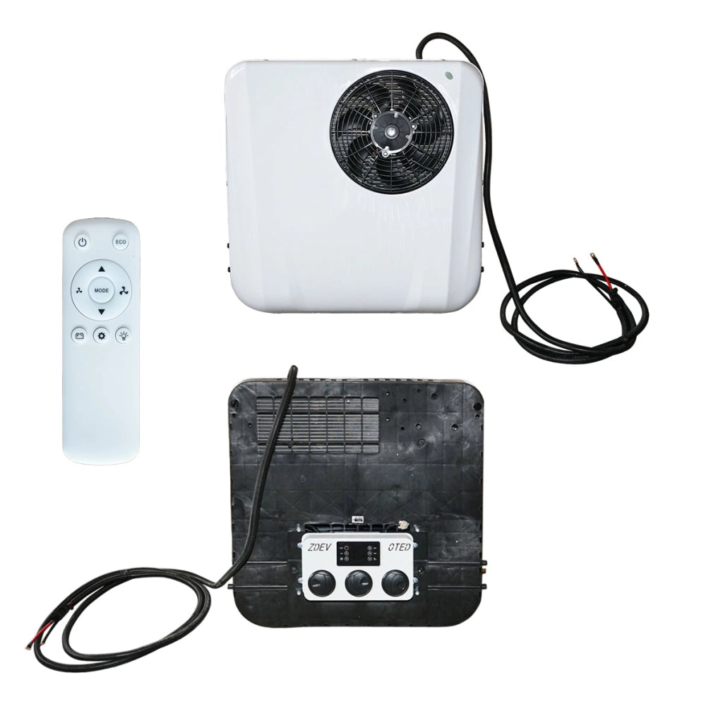 Climatizzatore fisso per macchinari industriali AC universale 12V 1800W con telecomando – Condizionatore d'Aria Climatizzatore Adatto Camion Autobus Camper Caravan