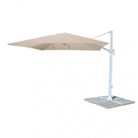 Ombrellone da Giardino Saturno Decentrato 3x4 m in Alluminio Verde Telo Tortora