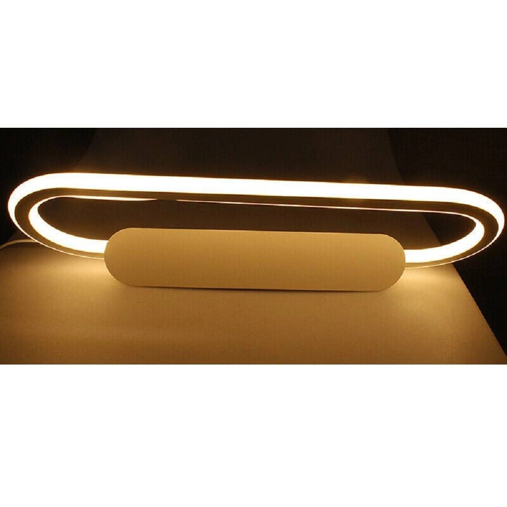 Trade Shop - Applique Led Lampada Da Specchio 16w Ovale Bagno Luce 3000k 6500k 4000k 45cm F06 - -bianco Caldo      -