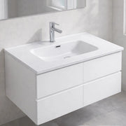 Lavabo da appoggio 1 vasca in ceramica per bagno bianco lucido 91x46,5 – Modello LAV9080S