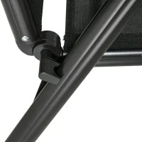Set 7Pz Tavolo con Sedie da Giardino Pieghevoli e Regolabili in Texteline, Nero