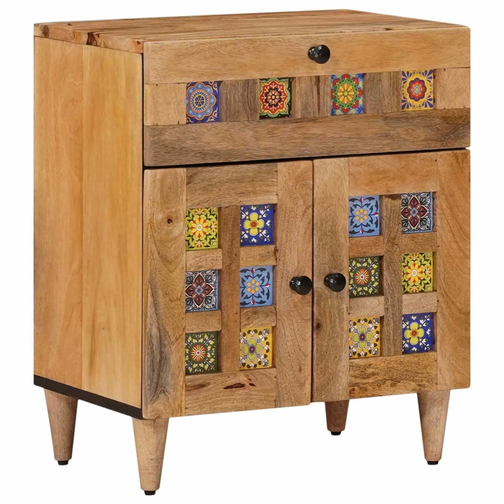 Armadio da Notte con cassetto Naturale 50 x 33 x 60 cm 4018271