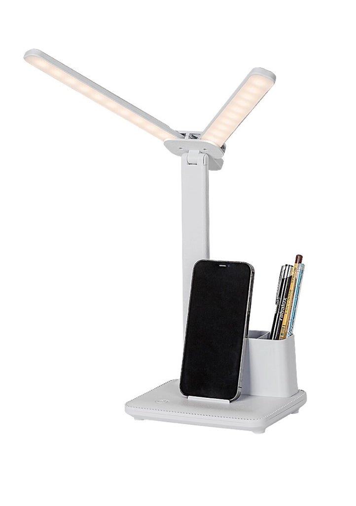 Lampada da scrivania LED dimmerabile bianca Elumo Rabalux