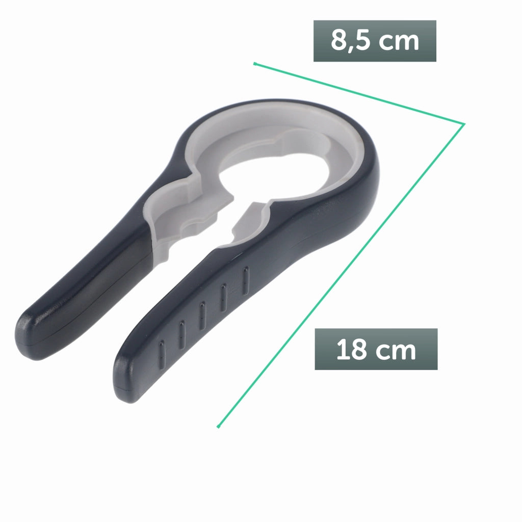 Apribottiglie KADAX per barattoli, bottiglie, tappi, lattine, universale, solido