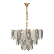 Lampada a Sospensione VKH899, Grigio, Vetro, 60x60x40 cm