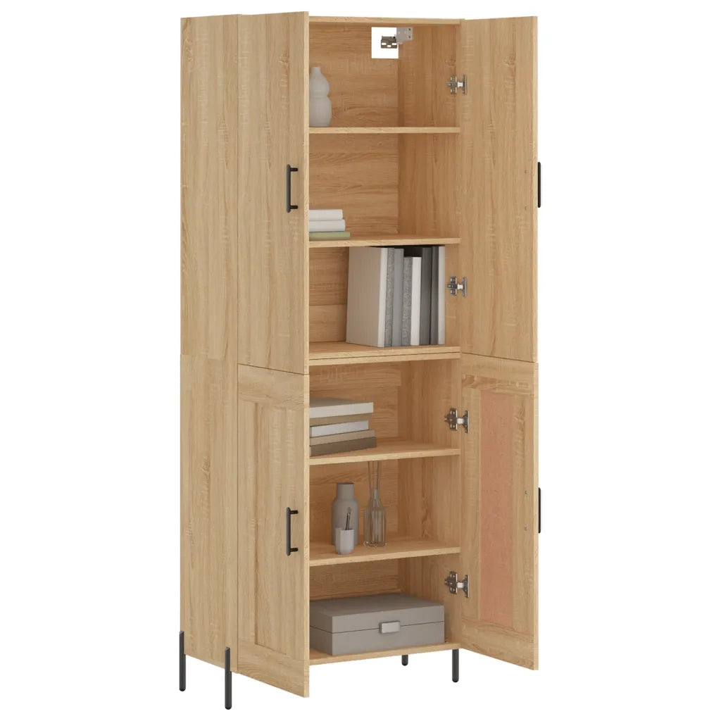 vidaXL Credenza Rovere Sonoma 69,5x34x180 cm in Legno Multistrato