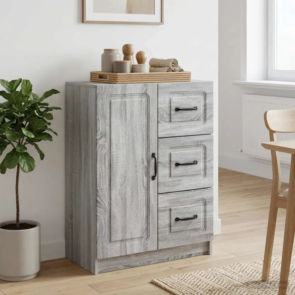 Credenza Grigio Sonoma 66 x 34,5 x 87 cm Legno ingegnerizzato 895781