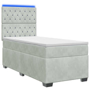 Letto box spring con materasso Blu 90 x 190 cm Velluto 3455010