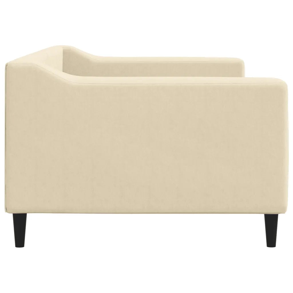 Letto da Giorno Crema 90x200 cm in Tessuto