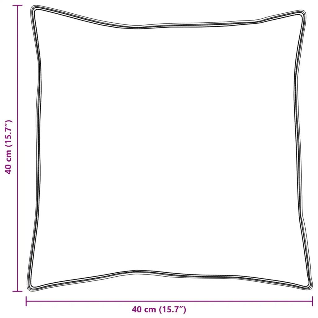 Cuscino con cuscino 2 pz Bianco 40 x 40 cm Cotone CFW1479413