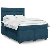 Giroletto a Molle con Materasso Blu 140x200 cm in Velluto 3293234