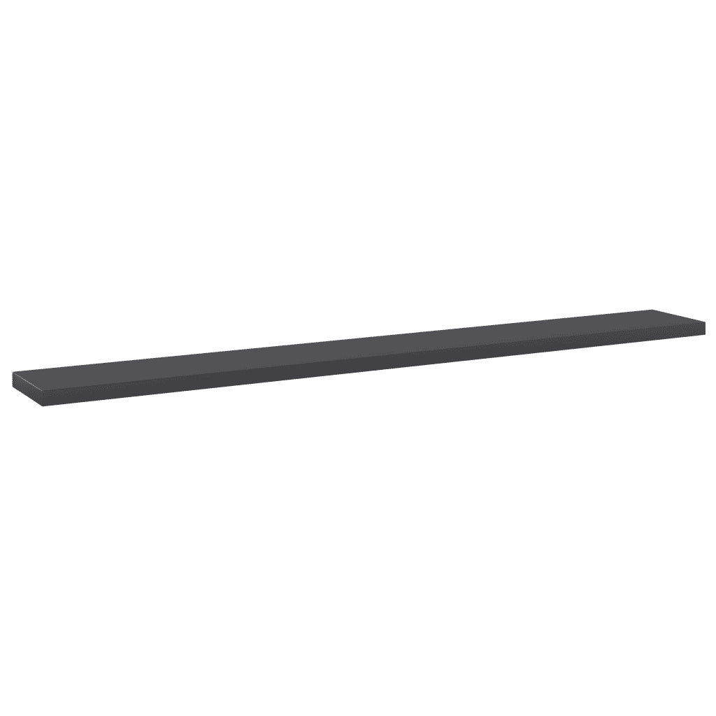 Ripiani per Libreria 8pz Grigi 80x10x1,5cm in Legno Multistrato 805287