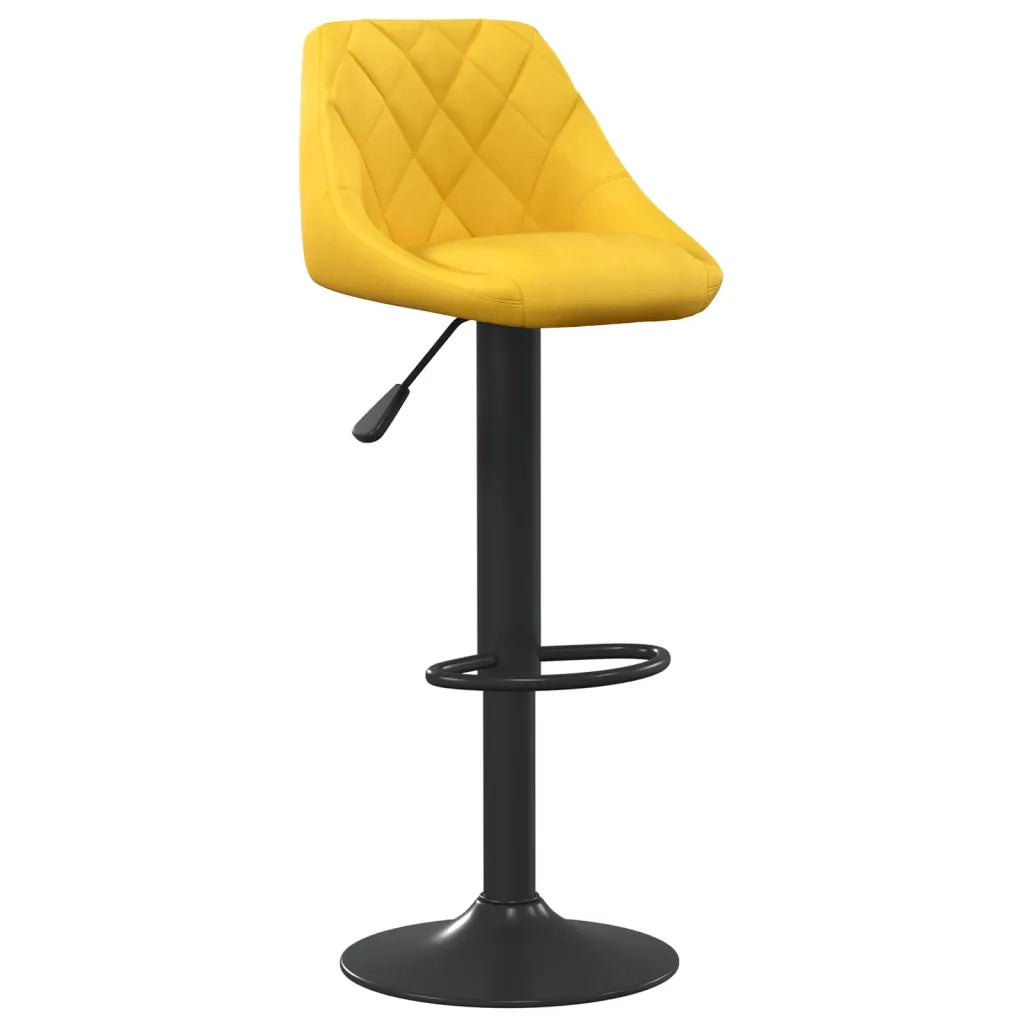 Sgabello da Bar Giallo Senape in Velluto cod mxl 70301