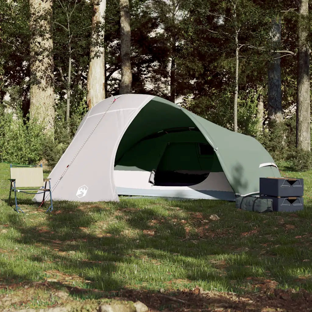 Tenda da Campeggio a Cupola per 4 Persone-Tenda per Escursionismo Verde Impermeabile 111241
