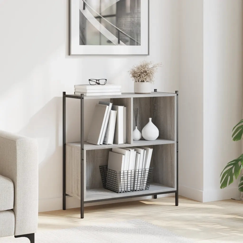 Libreria Grigio Sonoma 72x28x77,5 cm in Legno Multistratocod mxl 109830
