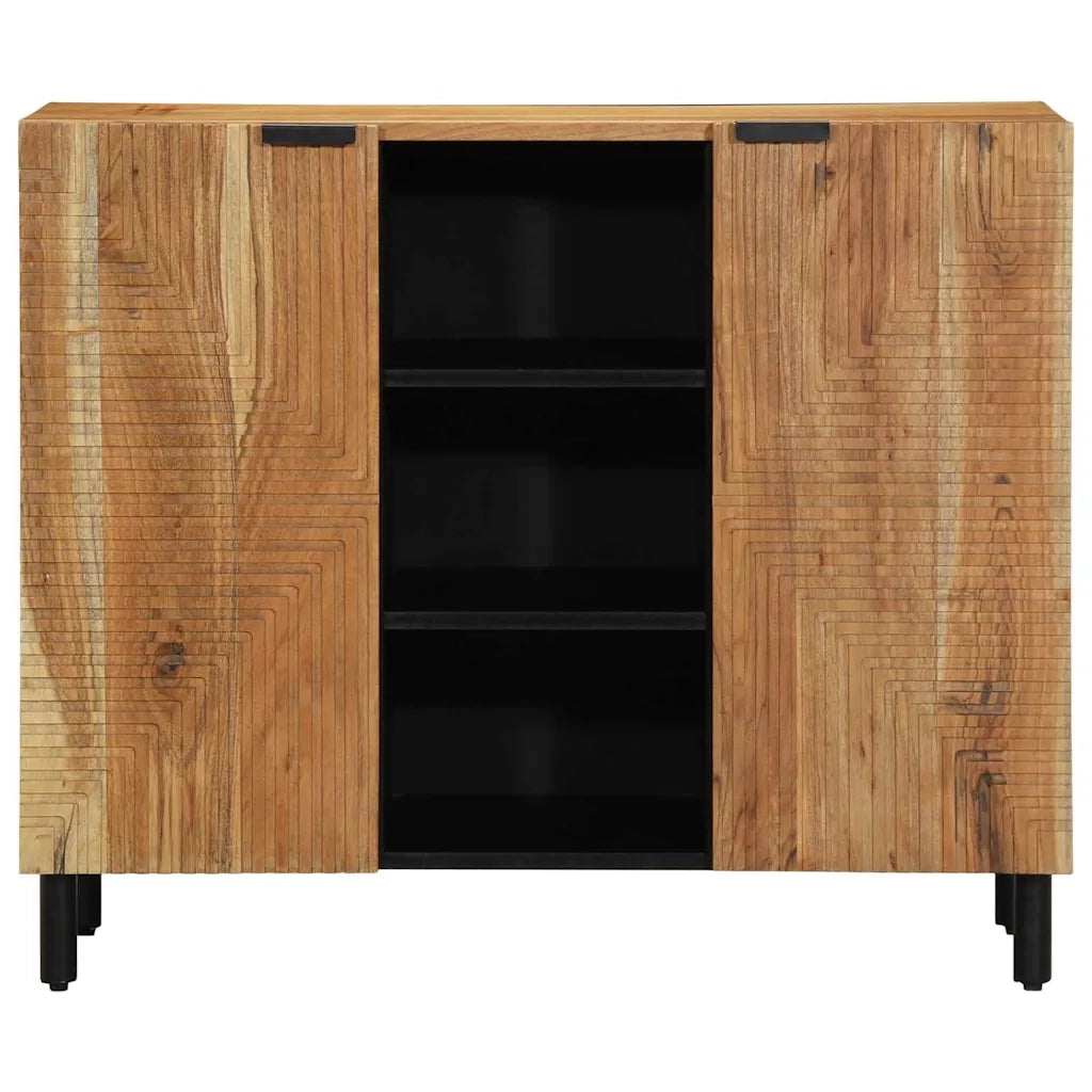Credenza Naturale 90 x 33,5 x 75 cm Legno di Acacia Massello 4017784