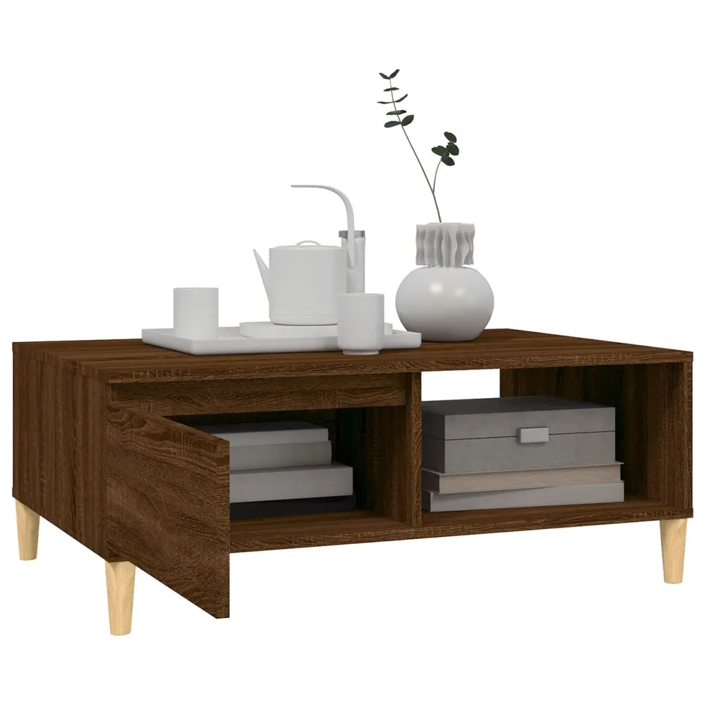 Tavolino da Salotto Rovere Marrone 90x60x35 cm in Truciolato 813172
