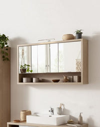 Mobili arredo bagno prezzi bassi, bagno in finitura Rovere e Marmo bianco, ZCMLADACOMP