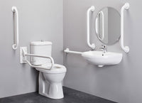 Maniglione per disabili 30 cm in PVC comfort Bianco