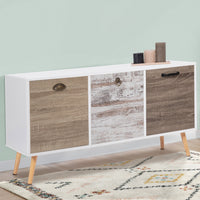 IDMarket - BAHIA 113 cm Credenza bassa scandinava a 3 ante