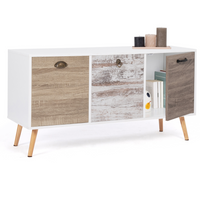 IDMarket - BAHIA 113 cm Credenza bassa scandinava a 3 ante