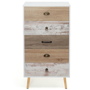 IDMarket - BAHIA Cassettone a 5 cassetti da 60 cm Scandinavo