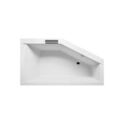RIHO Vasca da Bagno Angolare Sinistra in Acrilico GETA 170x90 cm con Maniglia Integrata