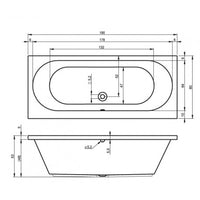 RIHO CAROLINA vasca da bagno in acrilico 190x80 cm